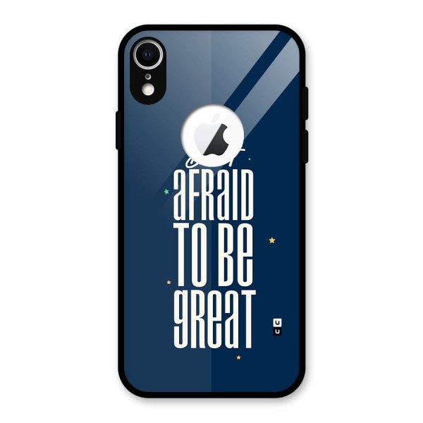 To Be Great Glass Back Case for iPhone XR Logo Cut
