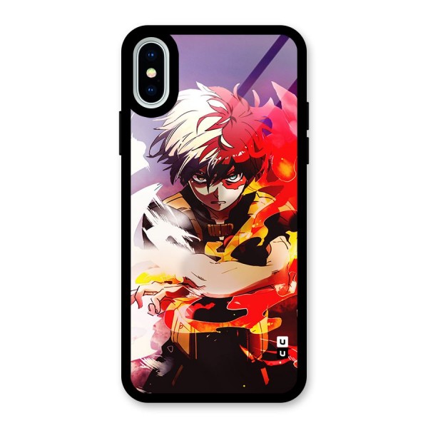 Todoroki Colors Glass Back Case for iPhone X