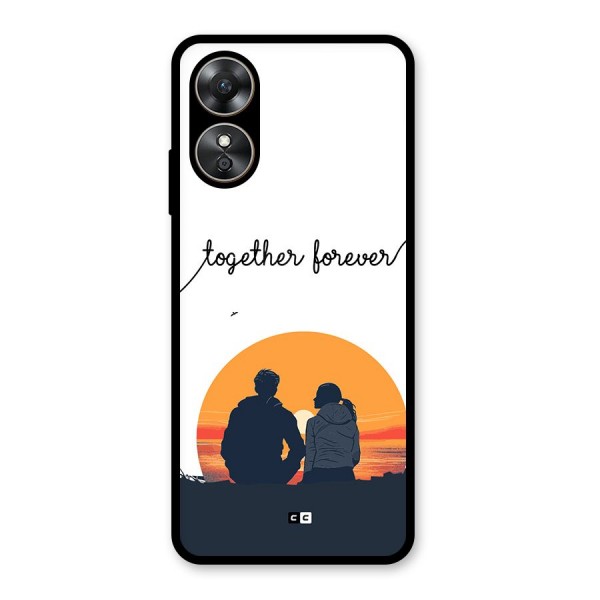 Together Forever Glass Back Case for Oppo A17