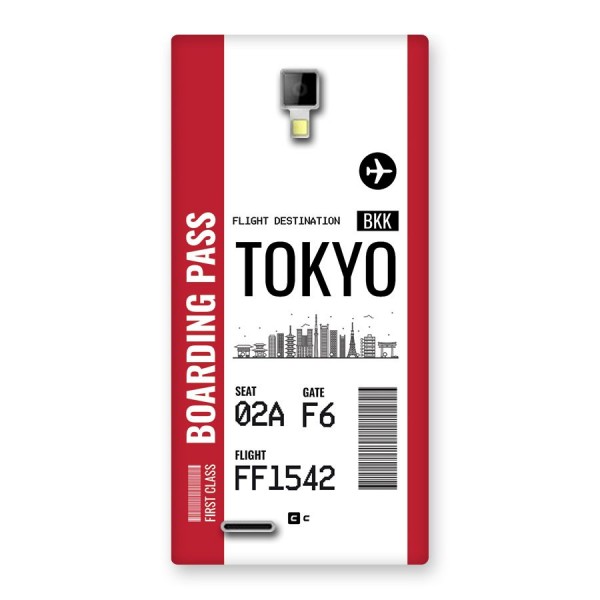 Tokyo Boarding Pass Back Case for Canvas Xpress A99