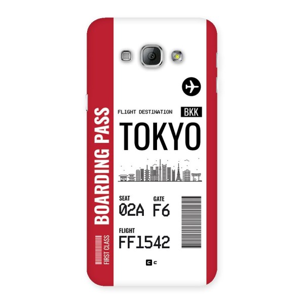 Tokyo Boarding Pass Back Case for Galaxy A8