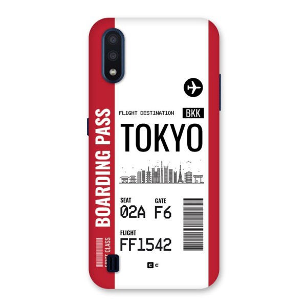 Tokyo Boarding Pass Back Case for Galaxy M01