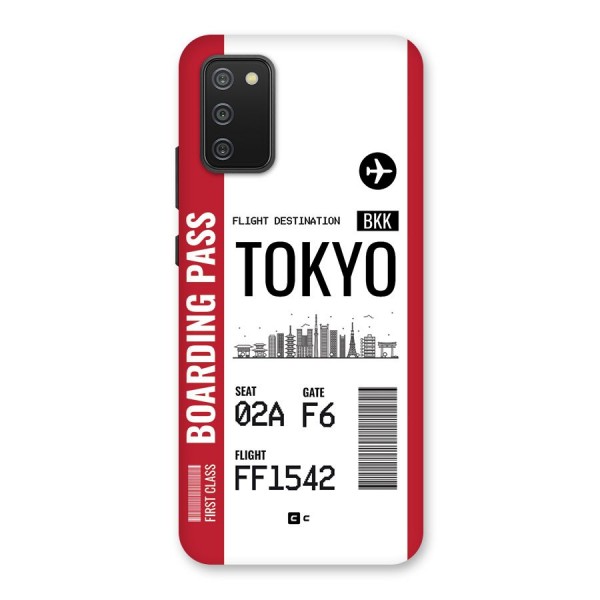 Tokyo Boarding Pass Back Case for Galaxy M02s