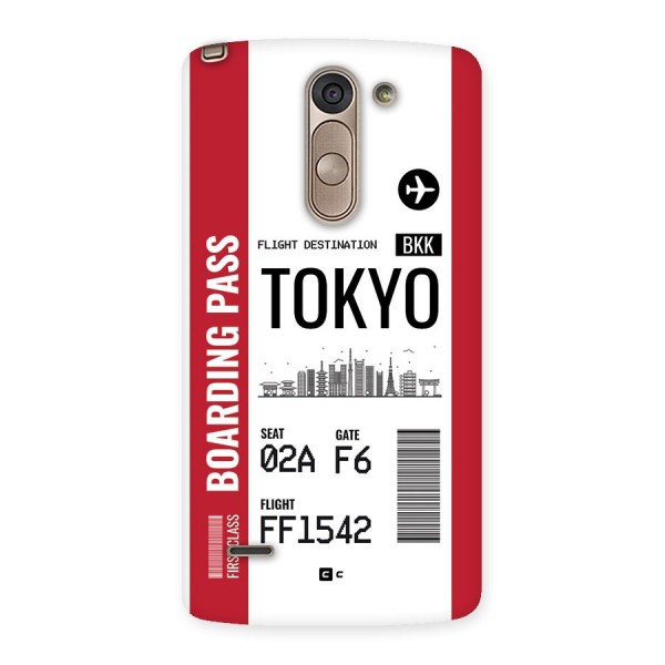 Tokyo Boarding Pass Back Case for LG G3 Stylus