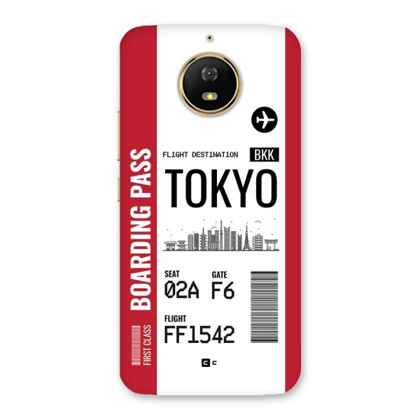 Tokyo Boarding Pass Back Case for Moto G5s