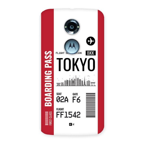 Tokyo Boarding Pass Back Case for Moto X2