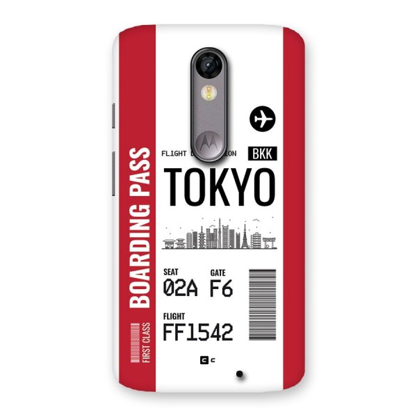 Tokyo Boarding Pass Back Case for Moto X Force
