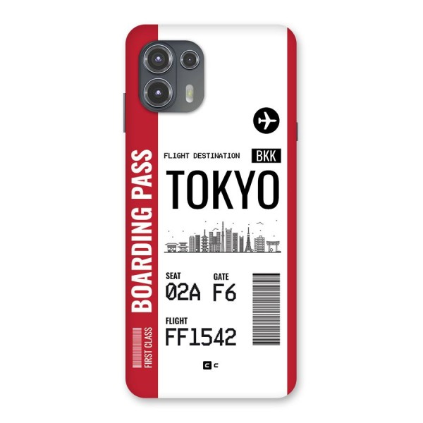 Tokyo Boarding Pass Back Case for Motorola Edge 20 Fusion