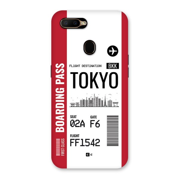 Tokyo Boarding Pass Back Case for Oppo A5s