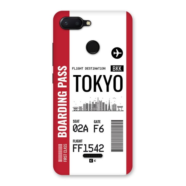 Tokyo Boarding Pass Back Case for Redmi 6