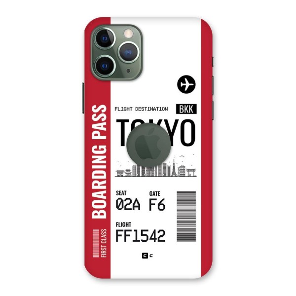 Tokyo Boarding Pass Back Case for iPhone 11 Pro Logo Cut
