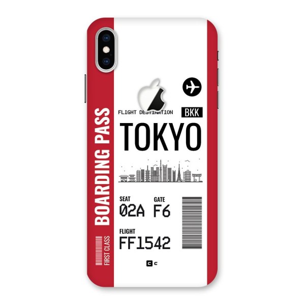 Tokyo Boarding Pass Back Case for iPhone XS Max Apple Cut
