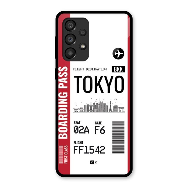 Tokyo Boarding Pass Glass Back Case for Galaxy A33 5G