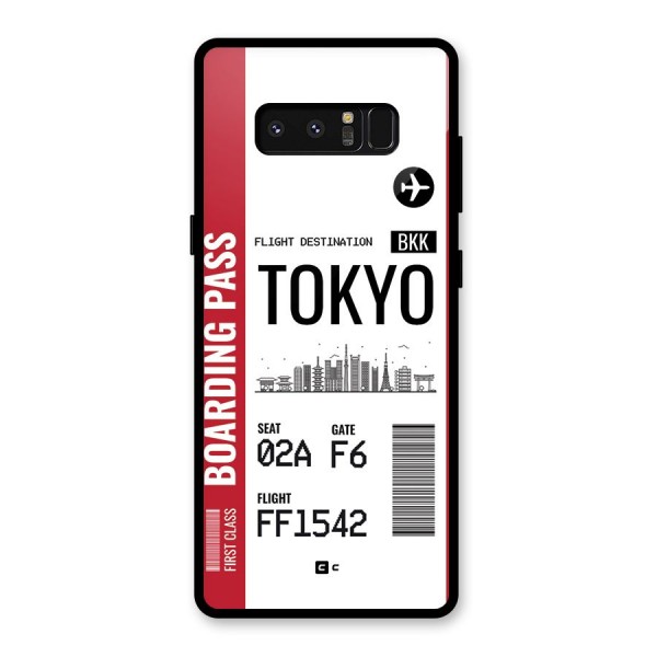 Tokyo Boarding Pass Glass Back Case for Galaxy Note 8