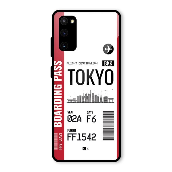 Tokyo Boarding Pass Glass Back Case for Galaxy S20 FE 5G