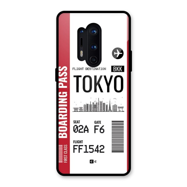 Tokyo Boarding Pass Glass Back Case for OnePlus 8 Pro
