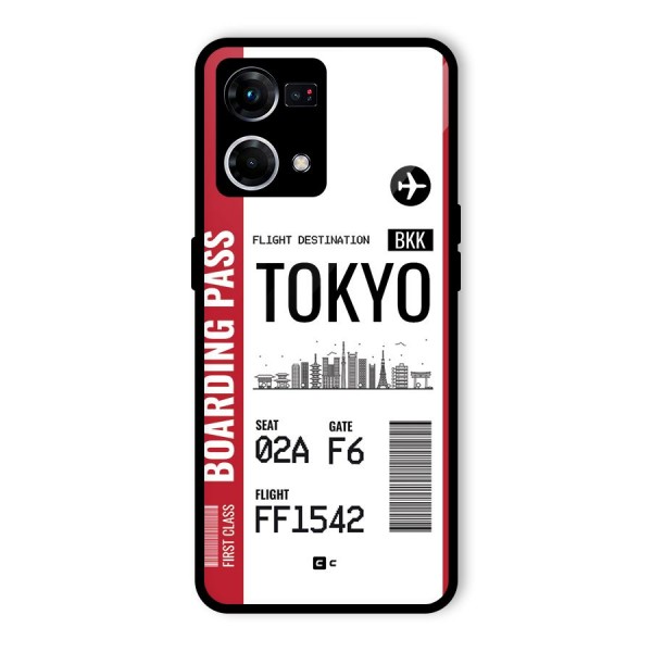 Tokyo Boarding Pass Glass Back Case for Oppo F21 Pro 4G