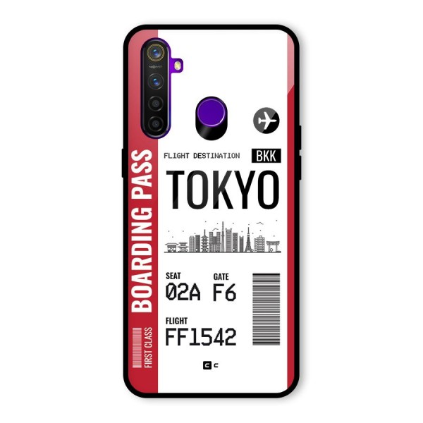 Tokyo Boarding Pass Glass Back Case for Realme 5 Pro