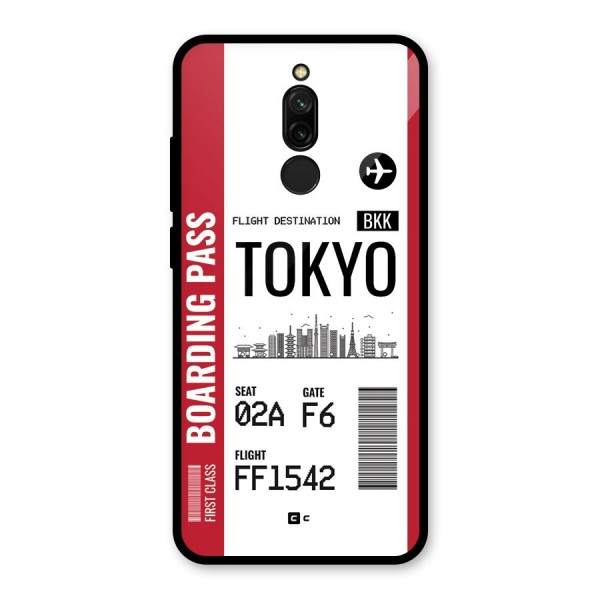 Tokyo Boarding Pass Glass Back Case for Redmi 8