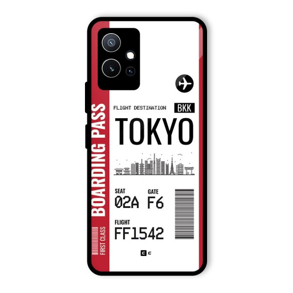 Tokyo Boarding Pass Glass Back Case for Vivo T1 5G