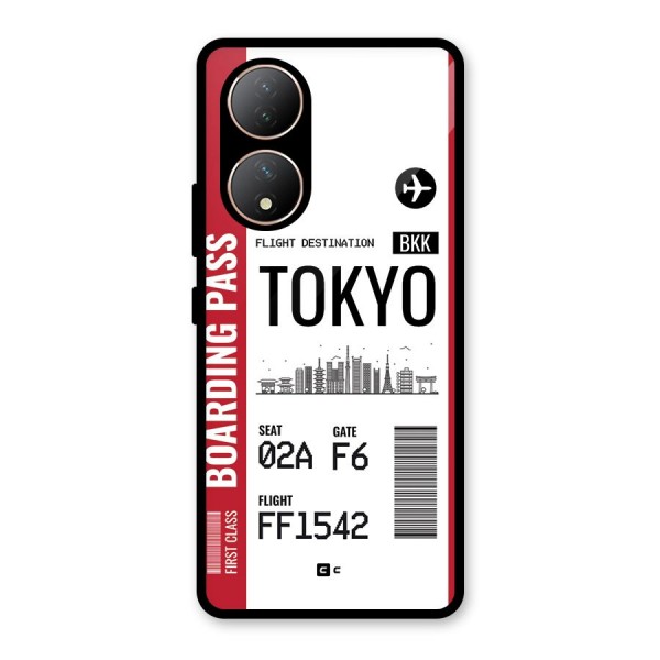 Tokyo Boarding Pass Glass Back Case for Vivo Y100