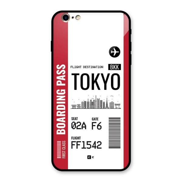 Tokyo Boarding Pass Glass Back Case for iPhone 6 Plus 6S Plus