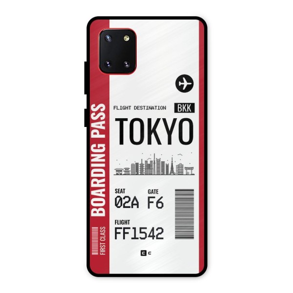 Tokyo Boarding Pass Metal Back Case for Galaxy Note 10 Lite