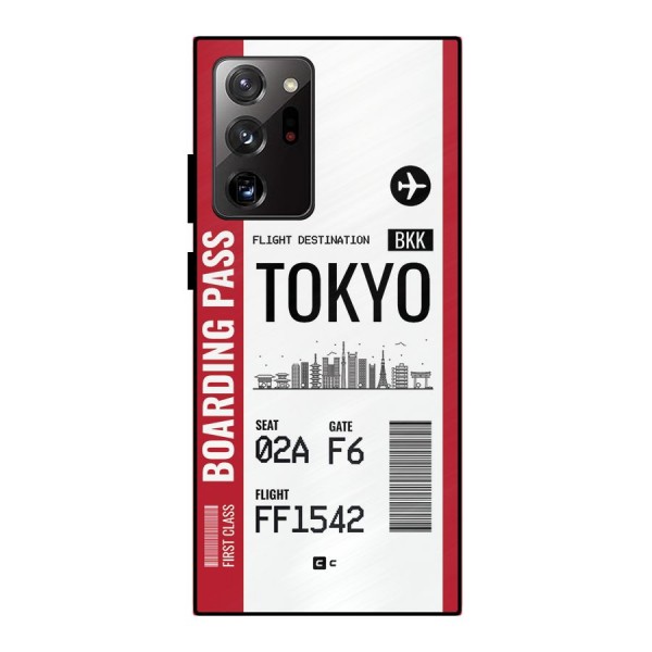 Tokyo Boarding Pass Metal Back Case for Galaxy Note 20 Ultra