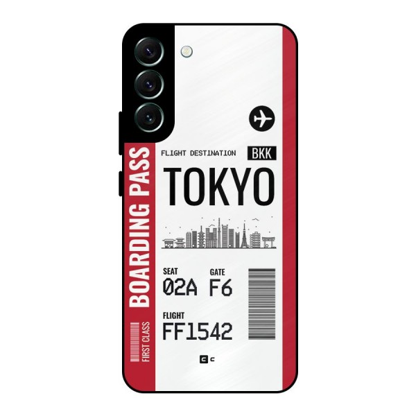 Tokyo Boarding Pass Metal Back Case for Galaxy S22 Plus 5G