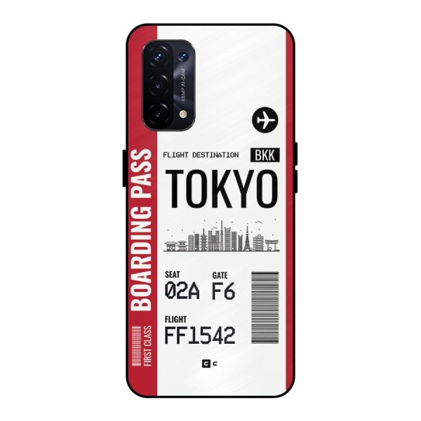 Tokyo Boarding Pass Metal Back Case for Oppo A74 5G