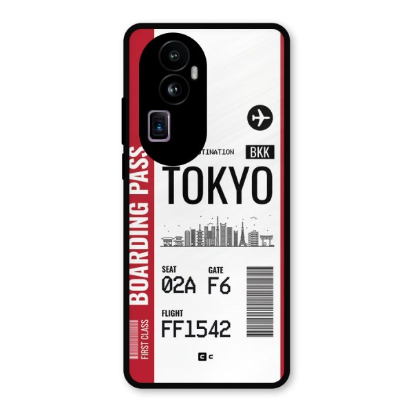 Tokyo Boarding Pass Metal Back Case for Oppo Reno10 Pro Plus