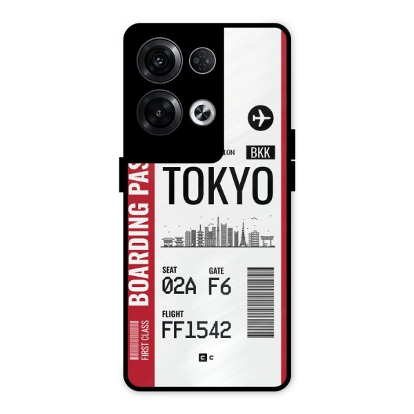 Tokyo Boarding Pass Metal Back Case for Oppo Reno8 Pro 5G