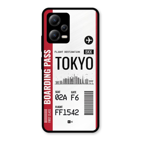 Tokyo Boarding Pass Metal Back Case for Poco X5