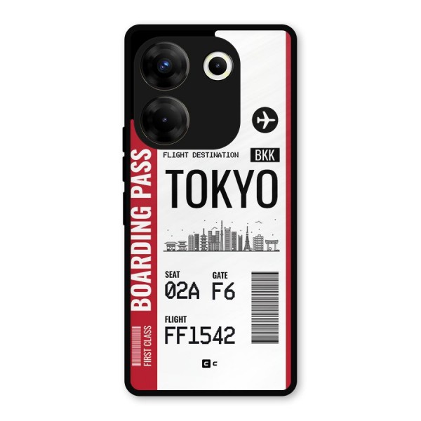Tokyo Boarding Pass Metal Back Case for Tecno Camon 20
