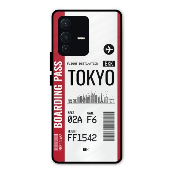 Tokyo Boarding Pass Metal Back Case for Vivo V23 Pro