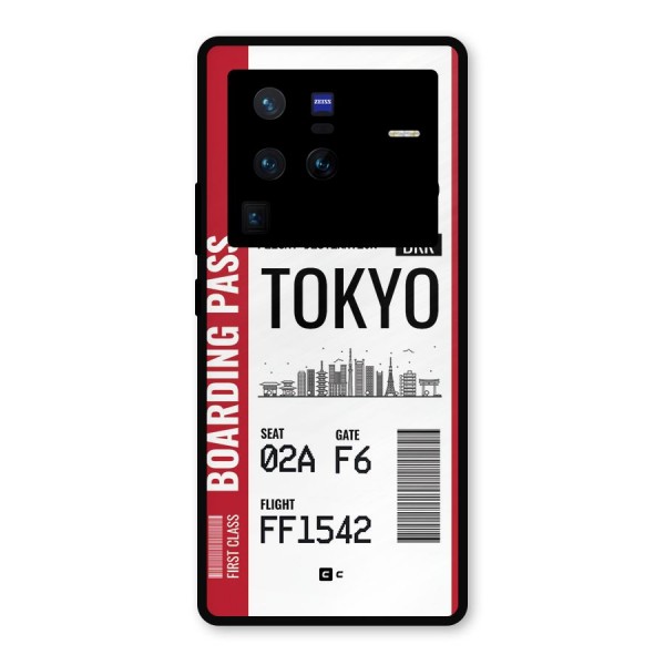 Tokyo Boarding Pass Metal Back Case for Vivo X80 Pro