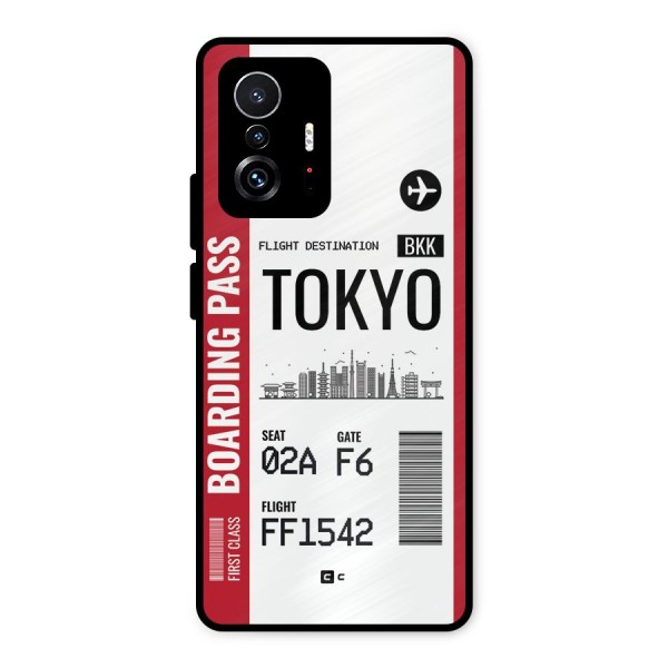 Tokyo Boarding Pass Metal Back Case for Xiaomi 11T Pro