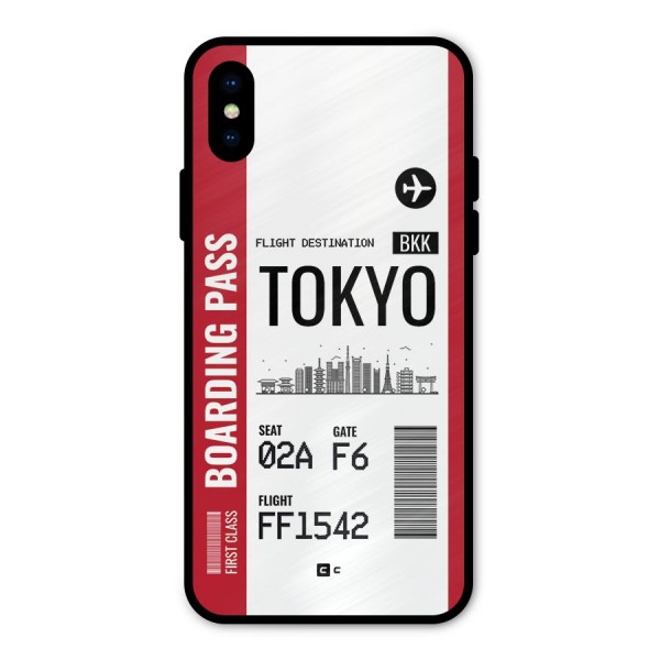 Tokyo Boarding Pass Metal Back Case for iPhone X