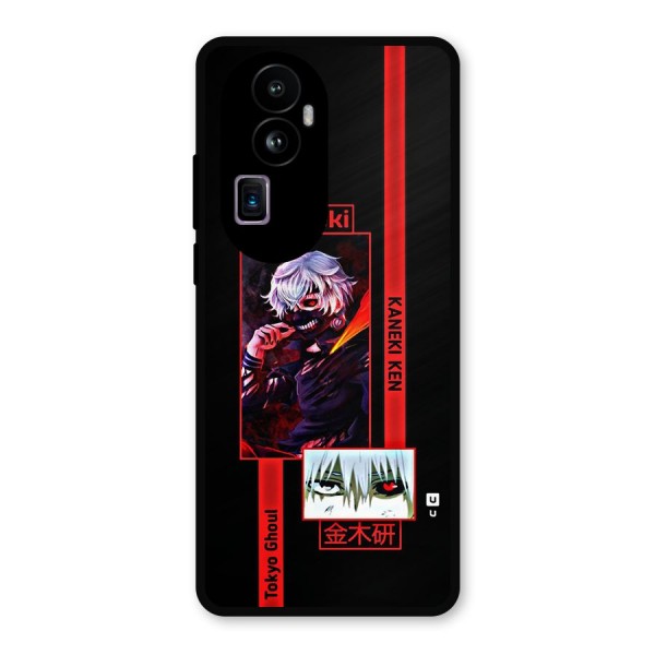 Tokyo Ghoul Kaneki Art Metal Back Case for Oppo Reno10 Pro Plus