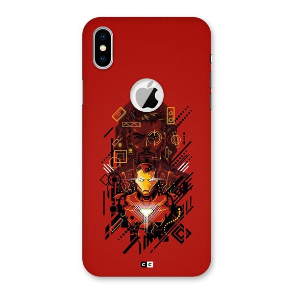 Tony Stark Back Case for iPhone X Logo Cut