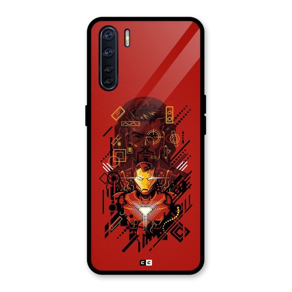 Tony Stark Glass Back Case for Oppo F15