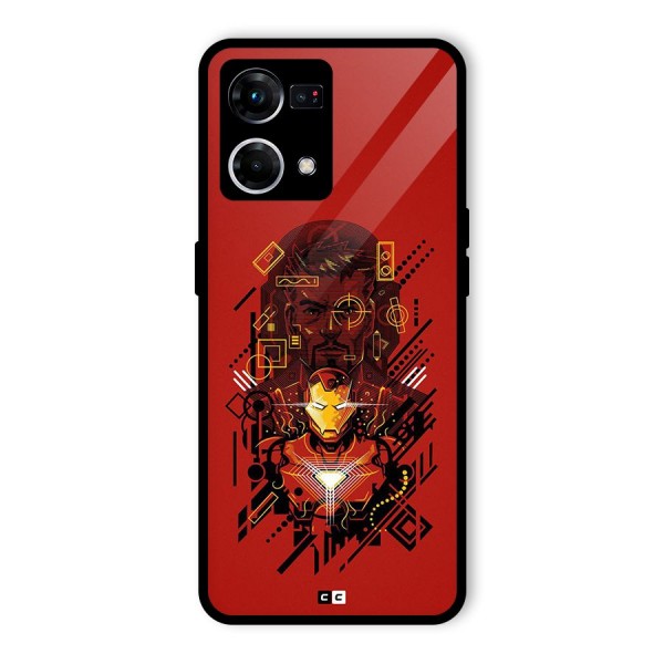 Tony Stark Glass Back Case for Oppo F21 Pro 4G