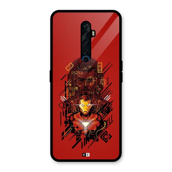 Tony Stark Glass Back Case for Oppo Reno2 Z