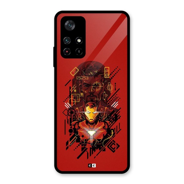 Tony Stark Glass Back Case for Poco M4 Pro 5G