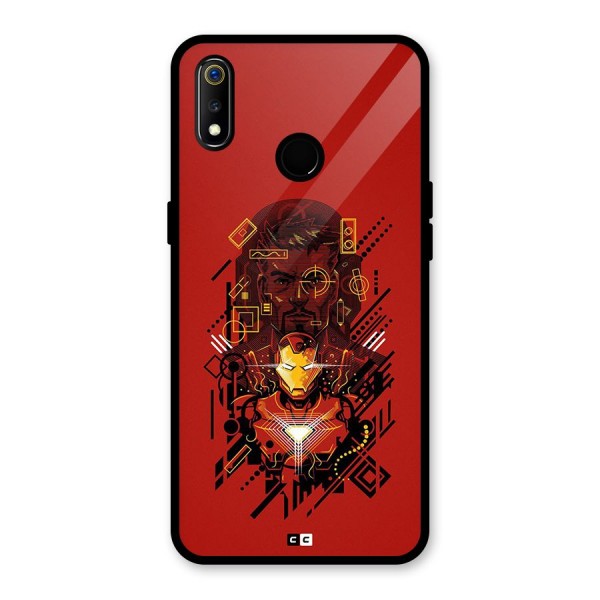 Tony Stark Glass Back Case for Realme 3