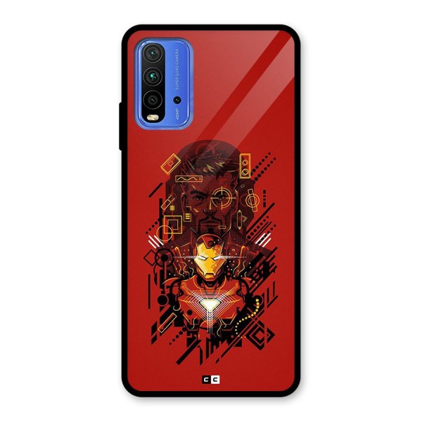 Tony Stark Glass Back Case for Redmi 9 Power