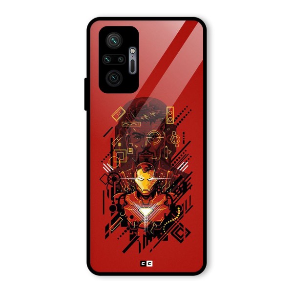 Tony Stark Glass Back Case for Redmi Note 10 Pro Max