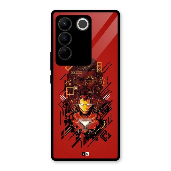 Tony Stark Glass Back Case for Vivo V27