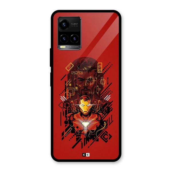Tony Stark Glass Back Case for Vivo Y33s