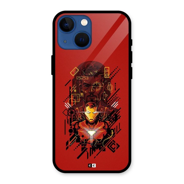 Tony Stark Glass Back Case for iPhone 13 Mini